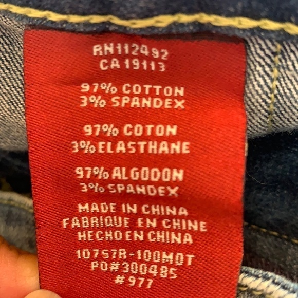 VINTAGE 🧚‍♀️ Y2K Light Blue Wash Straight Leg Jeans Size 32 - Picture 9 of 12